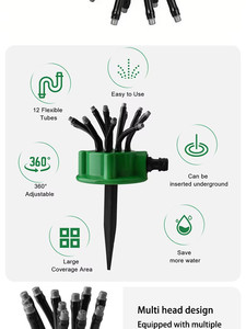 Sistema de Riego Automático de 360 Grados para Jardín, Aspersor de Agua para Césped, Equipo de Jardinería - Product Image 4