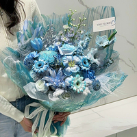 Papier d'emballage pour fleurs en tissu organza doux, tulle translucide, matériau de superposition pour bouquets, fournitures pour fleuristes, vente en gros
