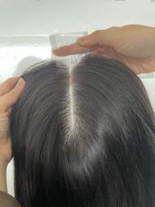 باروكة شعر بشري 2x6 بقصة مستقيمة تغلق في المنتصف للبيع، الجزء غير مرئي من الشعر المستعار مصنوع من الدانتيل وبالكثافة العالية 200%، رخيص الثمن وقصة تغلق بقصة 2x6 من الدانتيل الشري - Product Image 5