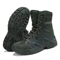 Bottes tactiques TJ-OUTDOORS de haute qualité en gros, imperméables, couleur noir/sable, cuir/PU/caoutchouc pour hommes, personnalisables OEM/ODM