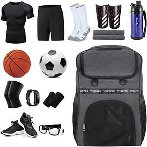 Sac à dos de sport personnalisé avec logo d'usine, sac à dos de basketball, grand sac de sport avec porte-ballon séparé et compartiment à chaussures - Product Image 6