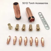 Buse à gaz ESSEN 501D pour torche de soudage MIG Binzel, consommable en matériau E-Cu/CuCrZr, 10 pièces/boîte