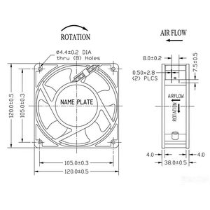 Ventilateur de refroidissement Jiexiang 120 mm, moteur AC 220 V, classe B, pour serveur, fabriqué en Chine - Product Image 3
