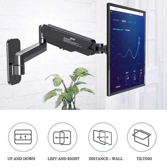 Industrial Vesa Mount Vertical Monitor Arm New PC Wall-Mounted Mechanical Computer Accessory with Excellent Visibility