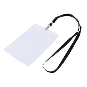 卸売2023ホット販売名IDカードバッジホルダーリボン付きストラップIDカードバッジホルダーカバー付きストラップ - Product Image 4
