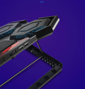 Support de refroidissement ergonomique <span class=keywords><strong>pour</strong></span> ordinateur <span class=keywords><strong>portable</strong></span> avec logo personnalisé, réglable en hauteur sur 7 niveaux, en fer, avec grille de ventilation - Product Image 3