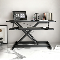 Bureau Ergonomique Multifonctionnel Portable, Réglable en Hauteur, Extensible, Pliable, en Bois et Acier, Écologique et Durable