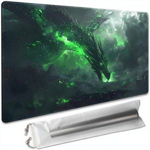 Tapete <span class=keywords><strong>de</strong></span> Juego Rectangular Premium <span class=keywords><strong>de</strong></span> 24x14 Pulgadas, Compatible con TCG, OCG, CCG, RPG, MTG, con Diseño <span class=keywords><strong>de</strong></span> Dragón, Tapete <span class=keywords><strong>de</strong></span> Escritorio - Product Image 1