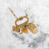 Collier en acier inoxydable couleur or 18 carats pendentif personnalisé en zircon cubique diamant plage vent étoile de mer tortue Zircon pendentif à faire soi-même