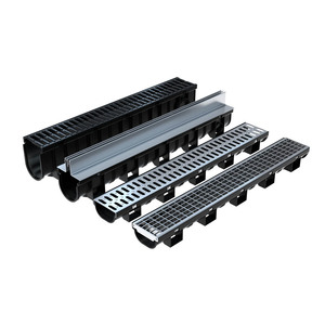 Caniveau de drainage linéaire B125 avec grille en <span class=keywords><strong>fonte</strong></span> ID200, système de drainage par tranchée 250x500x25mm avec couvercle - Product Image 6