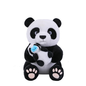 Cute Adorable Mother Child Black and White cat Plush <b>Toys</b> National for Giant Black and White cat Dolls Children's Birthday Gift - Product Image 2