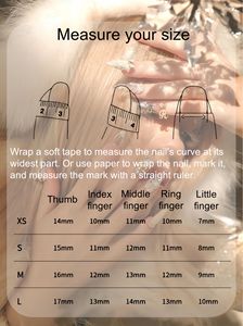 Vente en gros de 10 pièces de <span class=keywords><strong>faux</strong></span> ongles 3D Kuromi de qualité supérieure, courts, carrés, faits à la main, en acrylique, à presser, pour enfants - Product Image 6