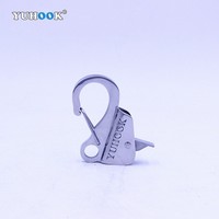Crochet d'ancre coulissant long réglable en acier inoxydable noir à corde rapide à ressort accessoire marin État nouveau