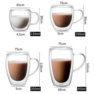 كوب قهوة عالي الشفاف من البورسليكات من من من من من من من من من من من من من من من من من من من من من من ؟ - Product Image 6