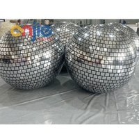 Boule disco gonflable géante métallique de 100 cm, boule miroir suspendue pour la décoration de fêtes et d'événements importants