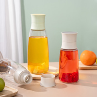 Bouteille en verre transparente vide de 600 ml pour jus de fruits et thé froid de qualité alimentaire, personnalisable avec logo