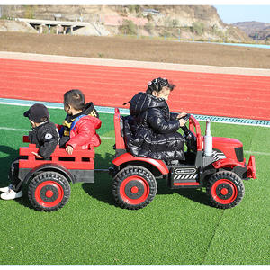 รถแทรกเตอร์ไฟฟ้าสำหรับเด็กแบบใหม่ พร้อมรถพ่วง 2 ที่นั่ง ของเล่นรถยนต์สำหรับเด็กเล่นกลางแจ้ง ผลิตที่เหอเป่ย ทำจากพลาสติก สำหรับขับขี่แบบออฟโรด - Product Image 1