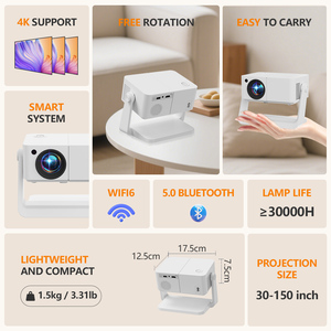 HTPNEO LCD <b>Projector</b> <b>With</b> HDR Portable MEMC Smart WiFi for 720P 150 Lumens Built-in Speakers Home 2025 New H69 Low Price Portabl - Product Image 2