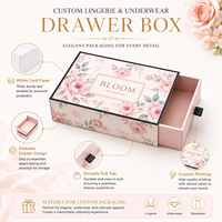 Boîte cadeau pliable personnalisée de style tiroir, adaptée aux sous-vêtements pour femmes, pyjamas, écharpes, chaussettes, boîtes d'emballage pour écharpes