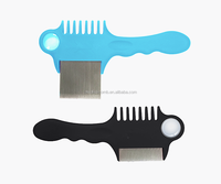 Traitement des poux de tête élimination des dents rainurées en acier inoxydable Nit oeufs de puces Terminator Nit Free Kids Hair Rid Head poux Nit Comb