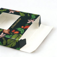 Boîte d'emballage de chocolat de luxe de haute qualité avec fenêtre, impression écologique recyclable, logo