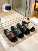 Chaussures décontractées de luxe pour hommes, été, plateforme épaisse, dessus en PU, boucle décorative, respirantes, antidérapantes, semelle souple, intérieur/extérieur