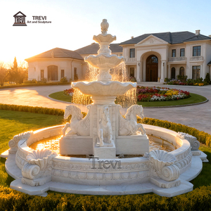 Fuente de agua para caballos al aire libre de mármol decorativo de <span class=keywords><strong>entrada</strong></span> delantera de casa europea de diseño Popular <span class=keywords><strong>TREVI</strong></span> - Product Image 3