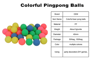 Balles de ping-<span class=keywords><strong>pong</strong></span> en plastique sans couture de 40 mm pour jeux de fête - <span class=keywords><strong>Prix</strong></span> de gros - Product Image 2