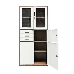 Wholesale 3 Drawers Office Storage Cabinet Customized Steel Cupboard Metal Cabinet Filing Cabinet With 4 Shelves