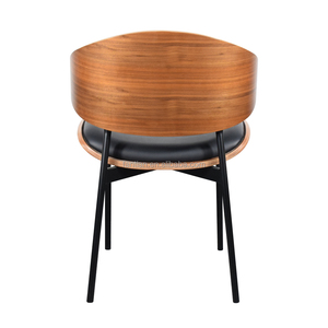 FANTIAN Design moderno ristorante sala da pranzo senza braccioli <span class=keywords><strong>sedia</strong></span> in <span class=keywords><strong>legno</strong></span> con cuoio Pu morbido imbottito per la <span class=keywords><strong>sedia</strong></span> da pranzo - Product Image 3