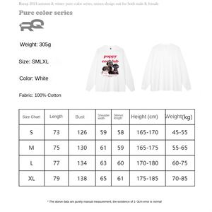 New <b>Men's</b> Casual Retro Style Long Sleeve T-Shirt High Quality 100% Cotton Autumn Wear with Front Logo Cut Out Cartoon Design - Product Image 4