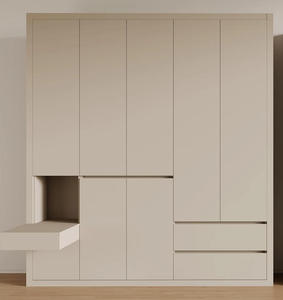 Elegante Armario de Melamina que Ahorra Espacio, Diseño Delgado para Apartamentos Pequeños, Almacenamiento Multicapa para Ropa - Product Image 2