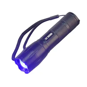 Uv Torches Rechargeable Purple Light Torch UV Rechargeable Battery Flashlight 395nm UV Light Rock Mineral Fluorescence Detect