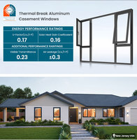 Ventanas y Puertas Modernas de Aluminio Personalizadas DEEZON para Villas, Ventana Abatible de Doble Acristalamiento con Vidrio de Bajo Consumo Energético