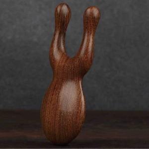 Herramienta portátil para masaje de nariz, rodillo de cara de rana divertida de madera, herramientas para masajeador de puntos de circulación de nariz, promueve la terapia de elevación de sangre - Product Image 3