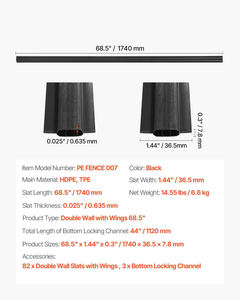 Lames de confidentialité hautes décoratives de haute qualité en composite <span class=keywords><strong>pour</strong></span> clôture en treillis métallique, bandes de confidentialité - Product Image 6