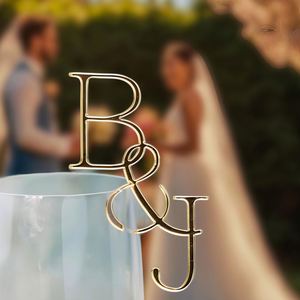 Marcador de Copa de Vino de Acrílico con Iniciales Personalizadas, Adorno para Copas, Regalo para Bodas, Fiestas y Celebraciones - Product Image 2