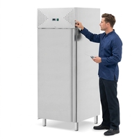 Réfrigérateur commercial à porte simple, vertical, en acier inoxydable, pour cuisine de restaurant