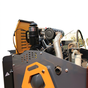 Mini-rouleau vibratoire à moteur Deutz 15 kW, tambour unique, jaune, certifié CE - Product Image 1