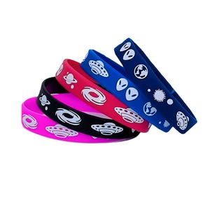 Bracelet en silicone Alien, motif dessin animé, bijoux ronds pour enfants, cadeau de fête, paquet de 5 - Product Image 3