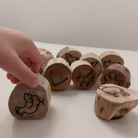 Nouveaux tampons Play-Doh transfrontaliers pour empreintes d'animaux, en forme de patte sculptée, tampon d'empreinte animale, artisanat en bois