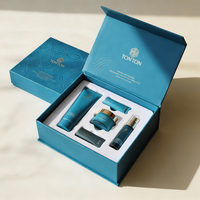 Boîte magnétique personnalisée et boîte cadeau orange pour ensemble de soins de la peau et emballage de luxe en papier écologique