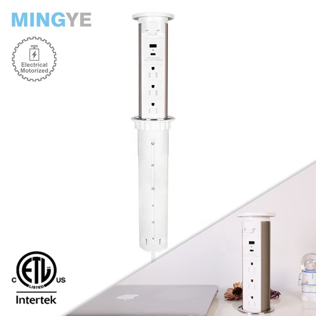 Motorized Lift Desk Power Hidden Socket