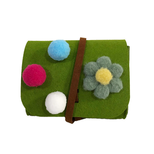 Nouvelles innovations, sac de rangement miniature en feutre de qualité supérieure, multicolores, portable, avec fermeture à glissière, style portefeuille court pour femmes, usage quotidien - Product Image 2