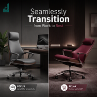 Chaise de bureau ergonomique en cuir, chaise de direction en cuir à dossier haut avec appui-tête, accoudoirs réglables pour bureau, salle de réunion