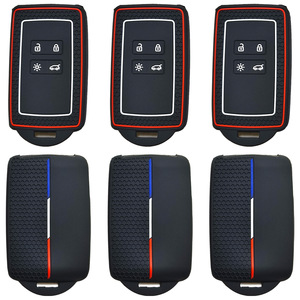 Housse <span class=keywords><strong>de</strong></span> clé <span class=keywords><strong>de</strong></span> voiture en silicone populaire pour Megane <span class=keywords><strong>Modus</strong></span> Espace Laguna Duster Logan pour Sandero Captur Fluence Clio Kangoo - Product Image 1