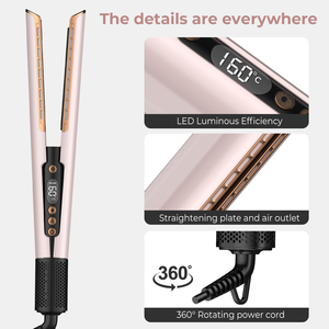 2-in-1 Hochgeschwindigkeits-LED-Haartrockner & Glätteisen mit Keramikbeschichtung, weltweites Spannungsangebot für Haushalt, Outdoor, Wohnmobil & Hotelgebrauch - Product Image 2