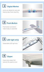 Портативный выставочный стенд с полками для рекламы, 10x10 футов - Product Image 4