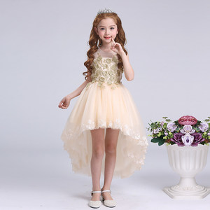 Robe de cérémonie princesse sans manches <span class=keywords><strong>à</strong></span> col rond en polyester pour filles, robe de bal longue, robe de demoiselle d'honneur pour mariage et récital de <span class=keywords><strong>piano</strong></span> - Product Image 4