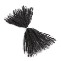 Extensions de cheveux synthétiques bouclés crépus, mélange afro, qualité usine, en cheveux humains